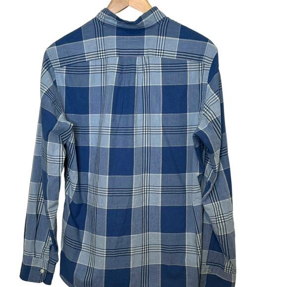 J Crew Size Medium Blue Plaid Re-Imagined Long Sleeve Button Down Shirt - Picture 4 of 8